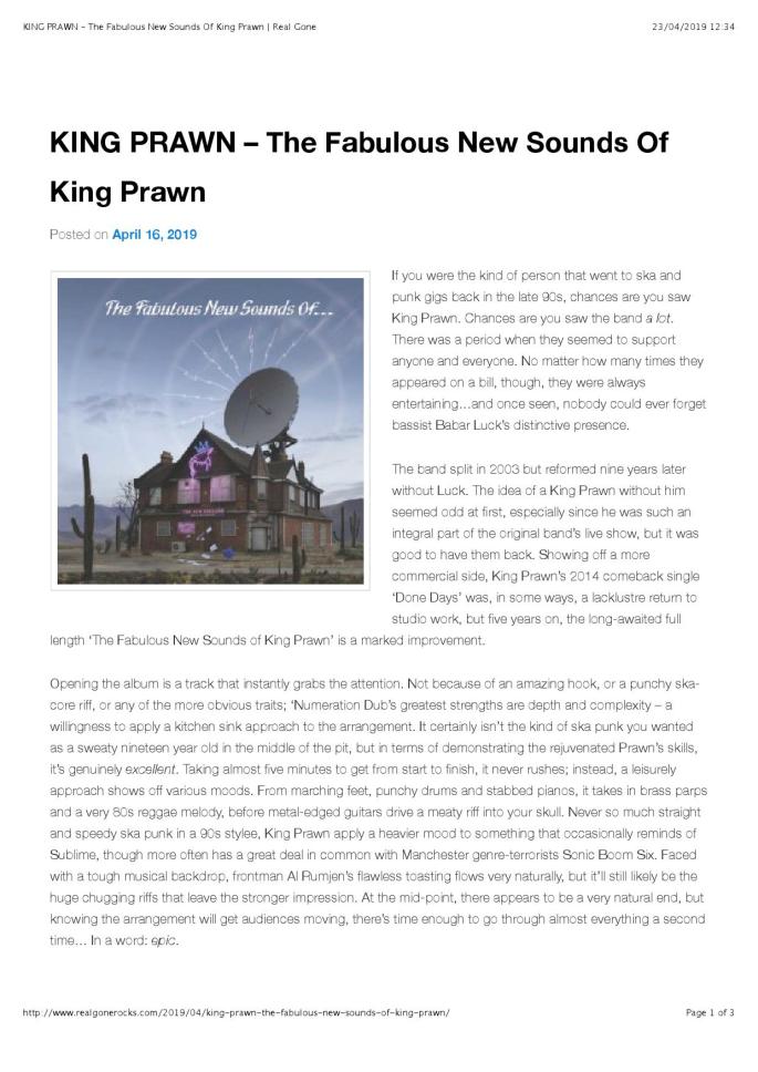 KING PRAWN – The Fabulous New Sounds Of King Prawn | Real Gone_000001