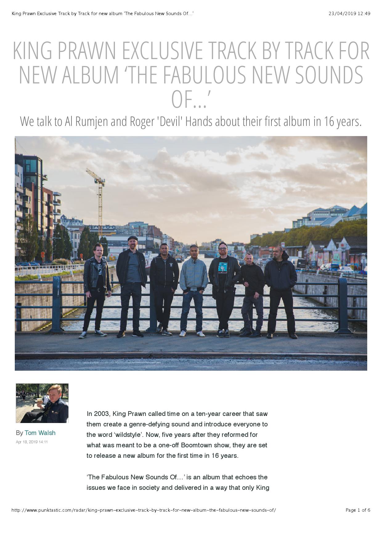Punktastic King Prawn Exclusive Track by Track for new album ‘The Fabulous New Sounds Of…’_000001
